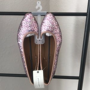Peyton & Parker Glitter Flats- Size 9